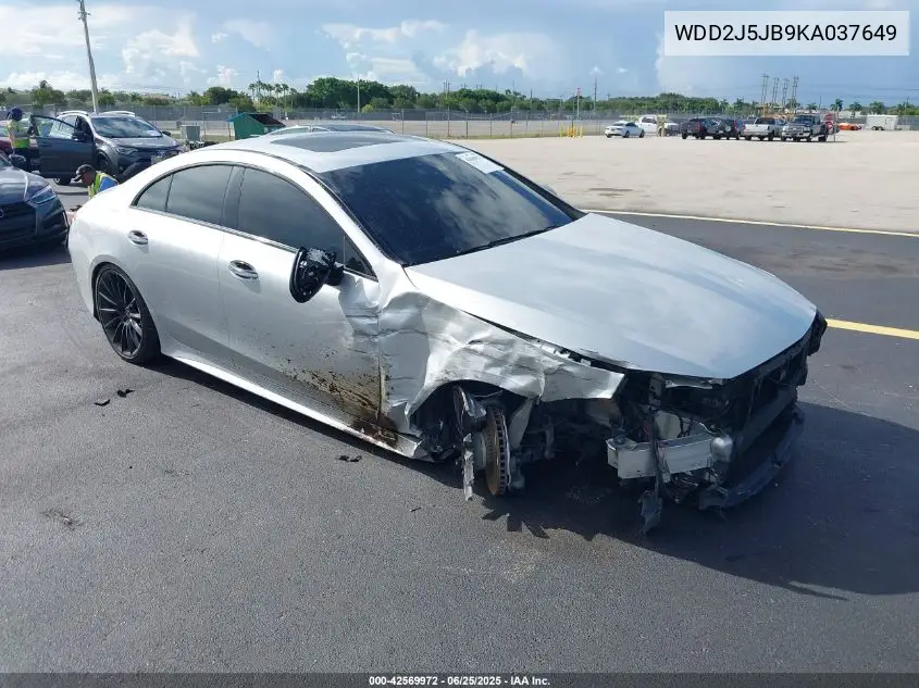 2019 Mercedes-Benz Cls 450 VIN: WDD2J5JB9KA037649 Lot: 42569972