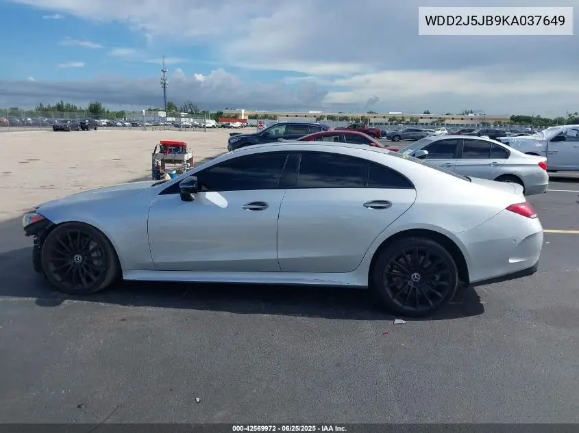 2019 Mercedes-Benz Cls 450 VIN: WDD2J5JB9KA037649 Lot: 42569972