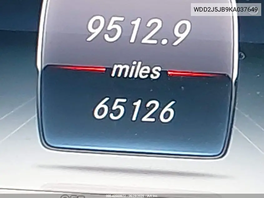 2019 Mercedes-Benz Cls 450 VIN: WDD2J5JB9KA037649 Lot: 42569972