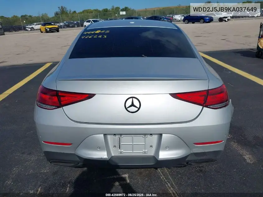 2019 Mercedes-Benz Cls 450 VIN: WDD2J5JB9KA037649 Lot: 42569972