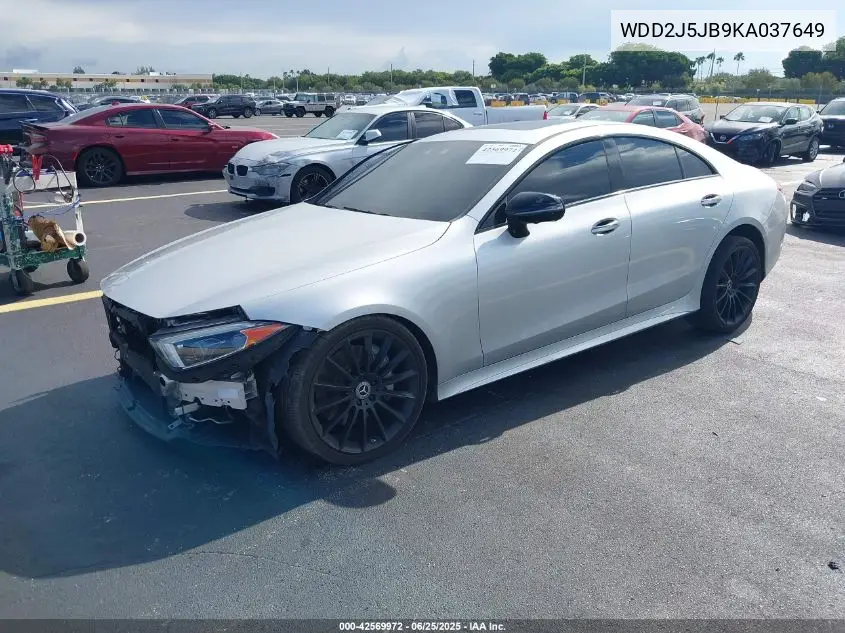 2019 Mercedes-Benz Cls 450 VIN: WDD2J5JB9KA037649 Lot: 42569972