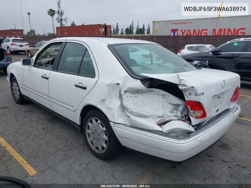 1998 Mercedes-Benz E 320 VIN: WDBJF65F3WA638974 Lot: 42472196