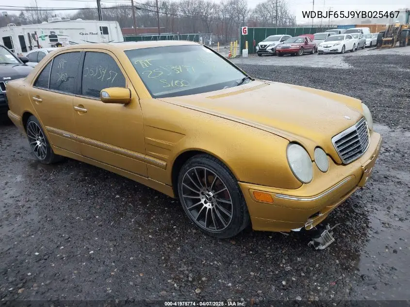 2000 Mercedes-Benz E 320 VIN: WDBJF65J9YB025467 Lot: 41975774