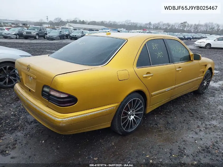 2000 Mercedes-Benz E 320 VIN: WDBJF65J9YB025467 Lot: 41975774