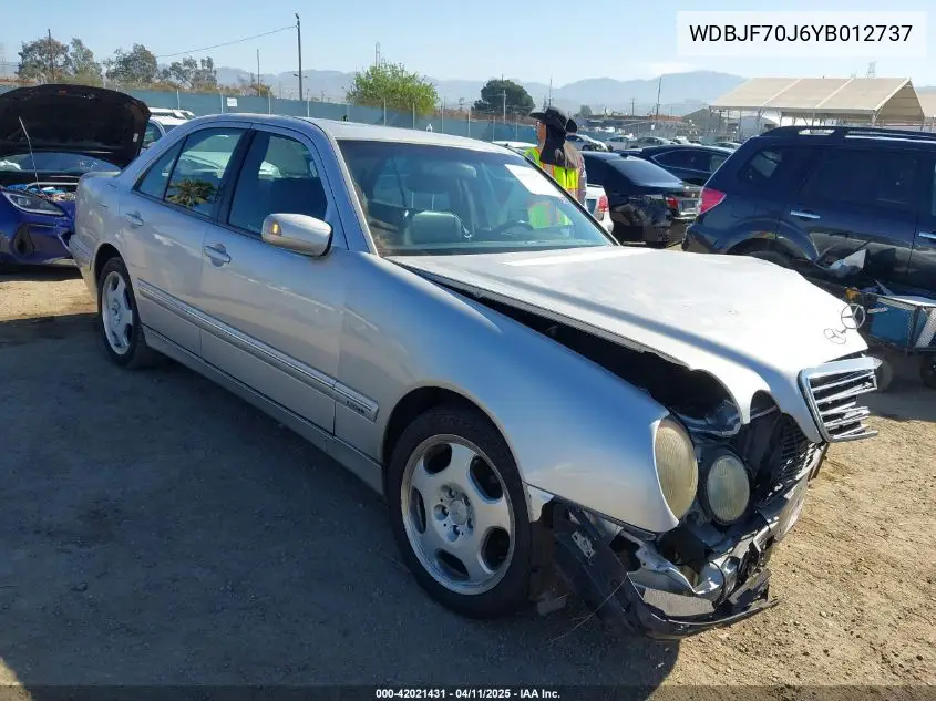 2000 Mercedes-Benz E 430 VIN: WDBJF70J6YB012737 Lot: 42021431