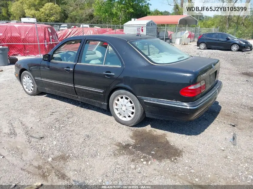2000 Mercedes-Benz E 320 VIN: WDBJF65J2YB105399 Lot: 42076107
