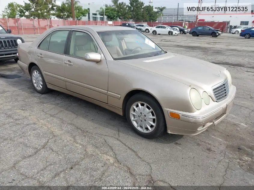 2000 Mercedes-Benz E 320 VIN: WDBJF65J3YB122535 Lot: 42599144