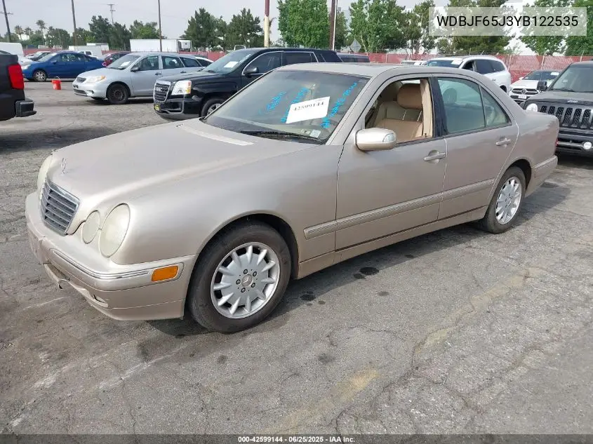 2000 Mercedes-Benz E 320 VIN: WDBJF65J3YB122535 Lot: 42599144