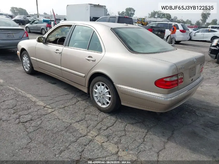 2000 Mercedes-Benz E 320 VIN: WDBJF65J3YB122535 Lot: 42599144