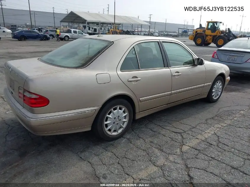 2000 Mercedes-Benz E 320 VIN: WDBJF65J3YB122535 Lot: 42599144