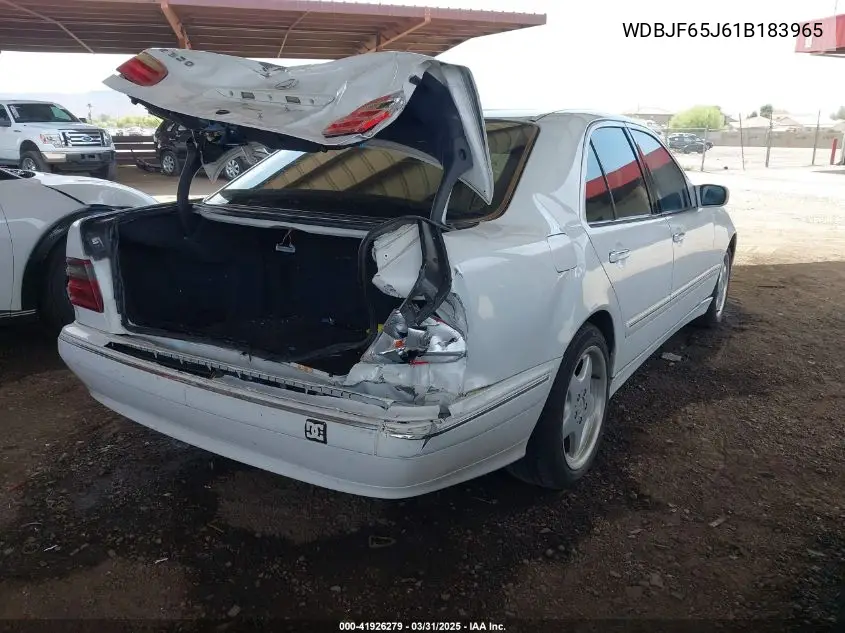 2001 Mercedes-Benz E 320 VIN: WDBJF65J61B183965 Lot: 41926279