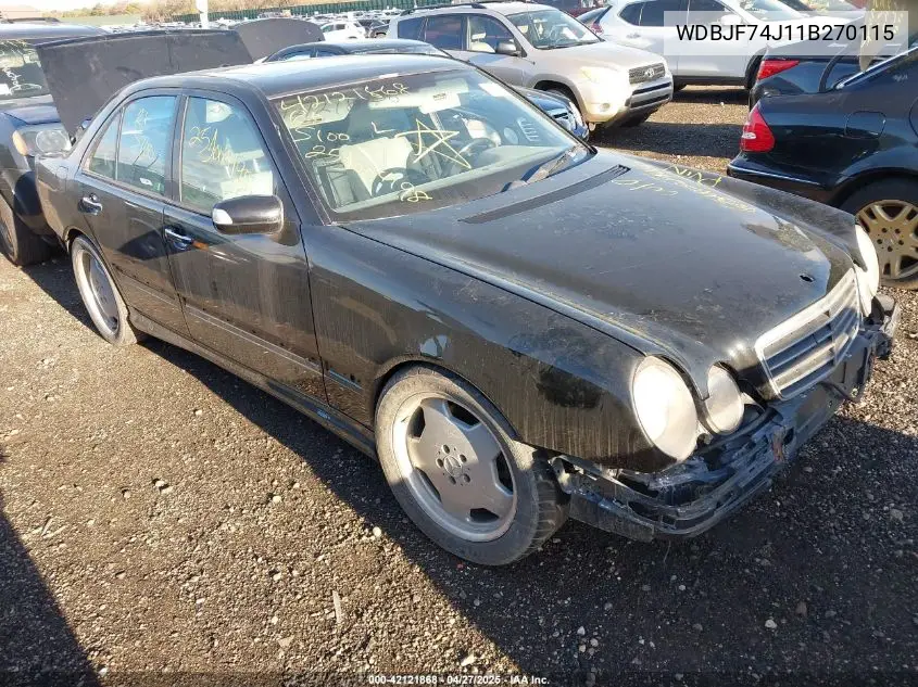 2001 Mercedes-Benz E 55 Amg VIN: WDBJF74J11B270115 Lot: 42121868