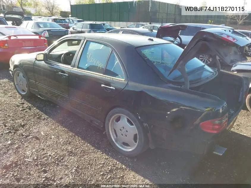 2001 Mercedes-Benz E 55 Amg VIN: WDBJF74J11B270115 Lot: 42121868