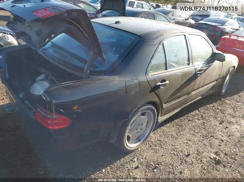 2001 Mercedes-Benz E 55 Amg VIN: WDBJF74J11B270115 Lot: 42121868