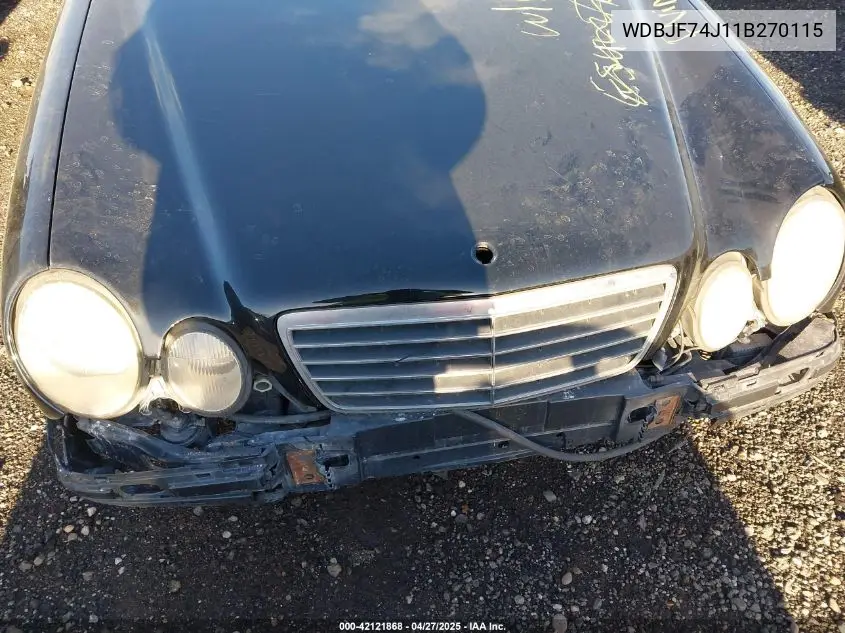2001 Mercedes-Benz E 55 Amg VIN: WDBJF74J11B270115 Lot: 42121868
