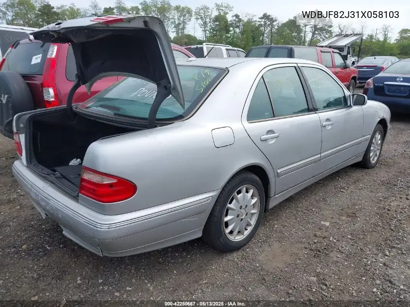 2001 Mercedes-Benz E 320 4M VIN: WDBJF82J31X058103 Lot: 42250667