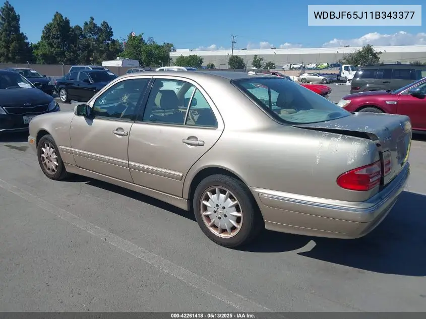 2001 Mercedes-Benz E 320 VIN: WDBJF65J11B343377 Lot: 42261418