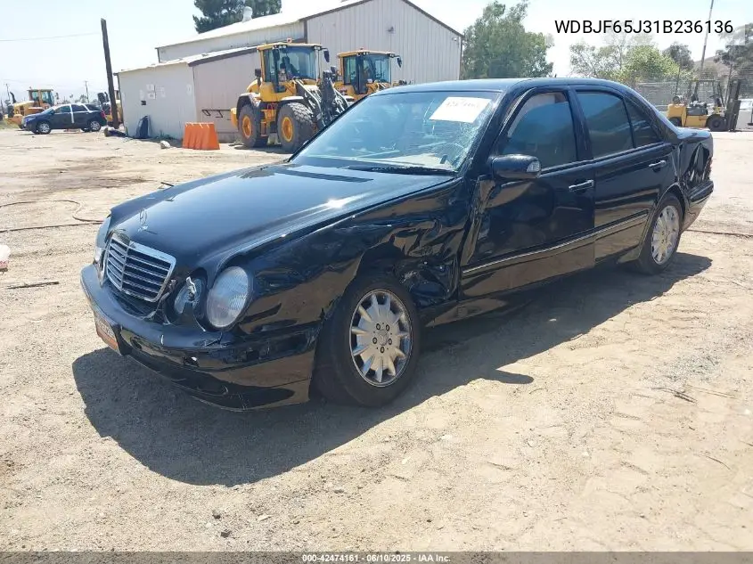 2001 Mercedes-Benz E 320 VIN: WDBJF65J31B236136 Lot: 42474161