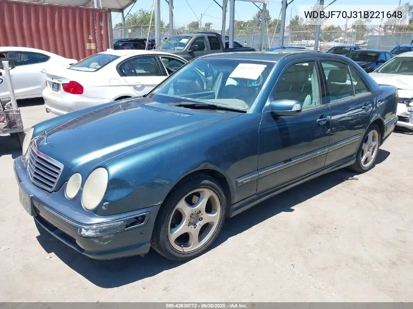2001 Mercedes-Benz E 430 VIN: WDBJF70J31B221648 Lot: 42630772