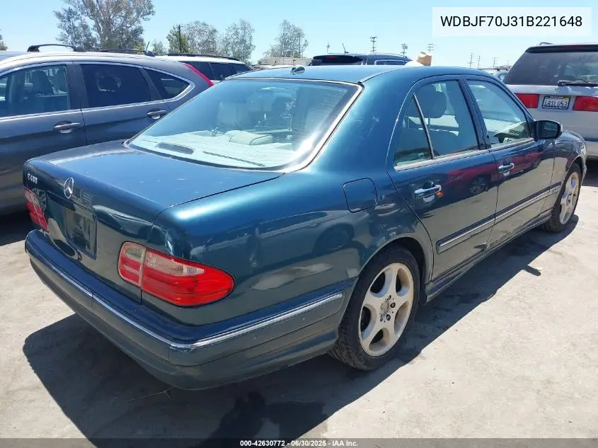 2001 Mercedes-Benz E 430 VIN: WDBJF70J31B221648 Lot: 42630772