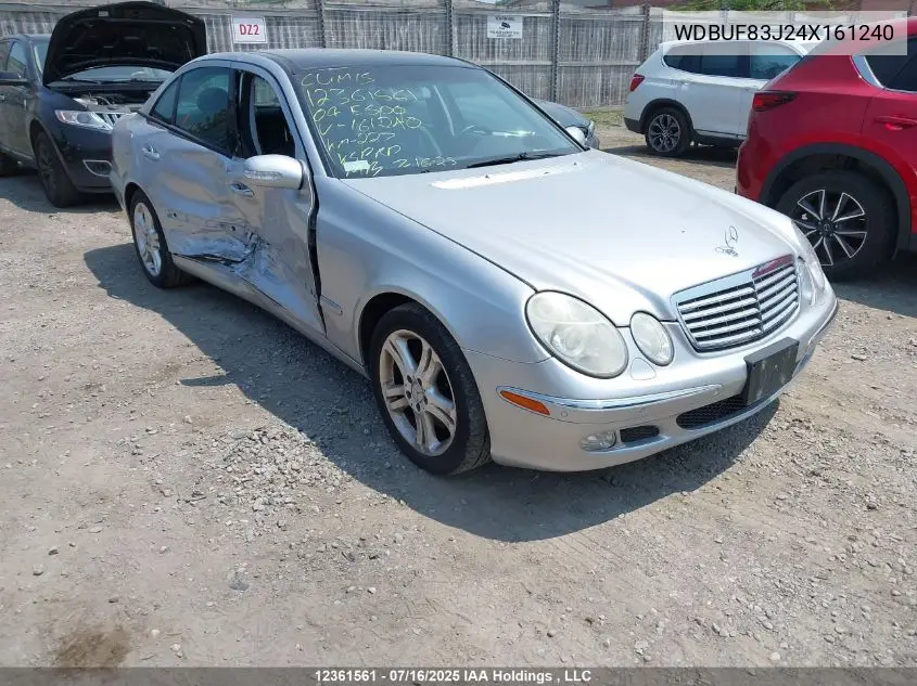 2004 Mercedes-Benz E 500 4Matic VIN: WDBUF83J24X161240 Lot: 12361561