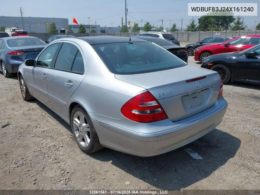 2004 Mercedes-Benz E 500 4Matic VIN: WDBUF83J24X161240 Lot: 12361561