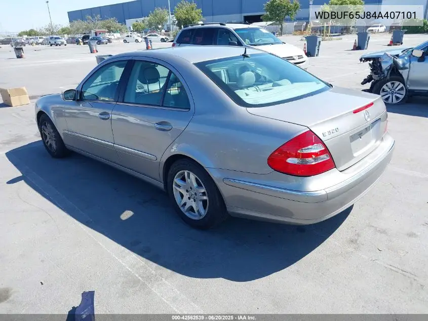 2004 Mercedes-Benz E 320 VIN: WDBUF65J84A407101 Lot: 42562539