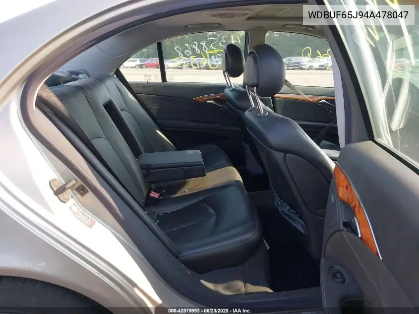 2004 Mercedes-Benz E 320 VIN: WDBUF65J94A478047 Lot: 42575993