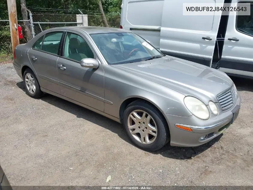 2004 Mercedes-Benz E 320 4Matic VIN: WDBUF82J84X126543 Lot: 42711602