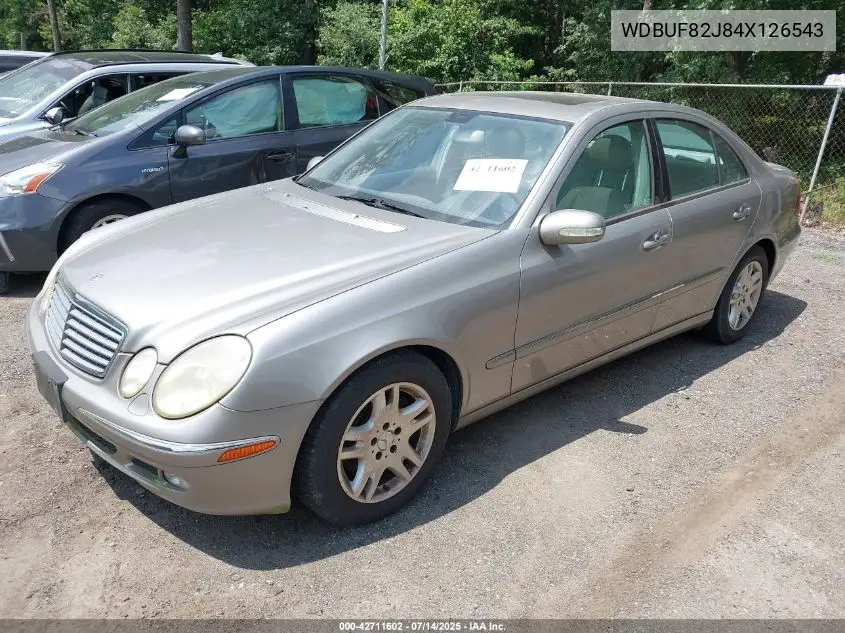 2004 Mercedes-Benz E 320 4Matic VIN: WDBUF82J84X126543 Lot: 42711602