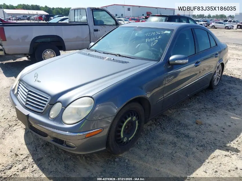 2005 Mercedes-Benz E 500 4Matic VIN: WDBUF83J35X186035 Lot: 42783626