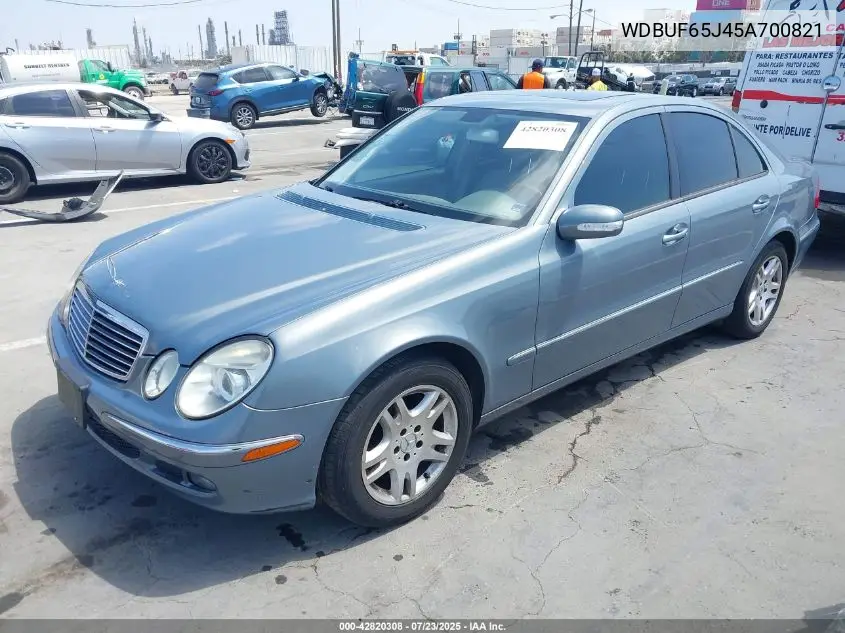 2005 Mercedes-Benz E 320 VIN: WDBUF65J45A700821 Lot: 42820308