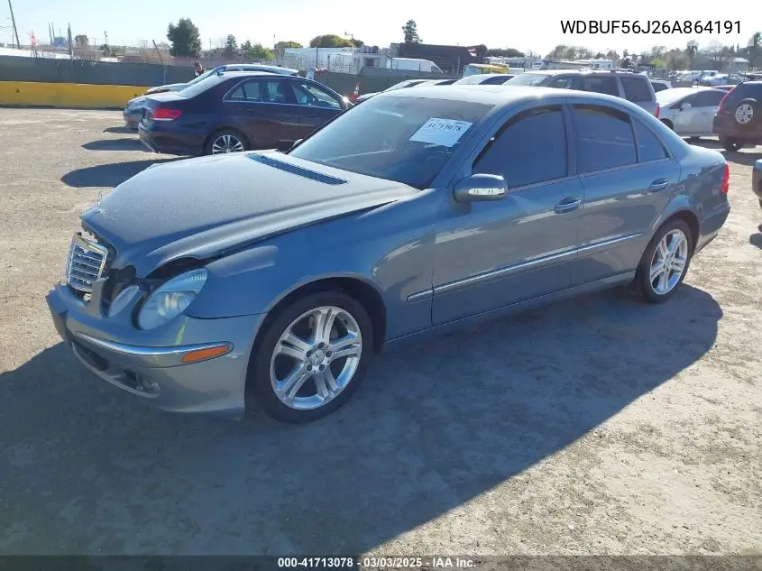 2006 Mercedes-Benz E 350 VIN: WDBUF56J26A864191 Lot: 41713078