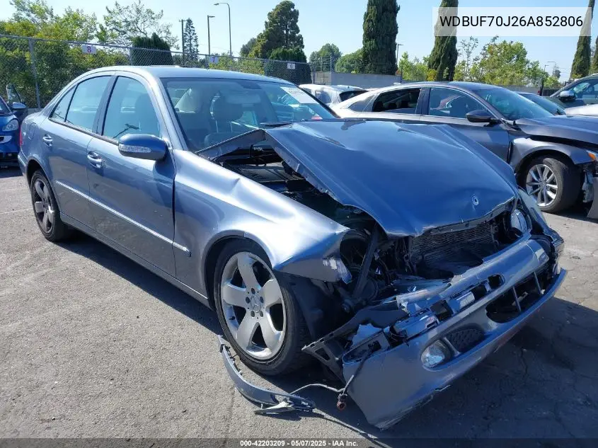 2006 Mercedes-Benz E 500 VIN: WDBUF70J26A852806 Lot: 42203209