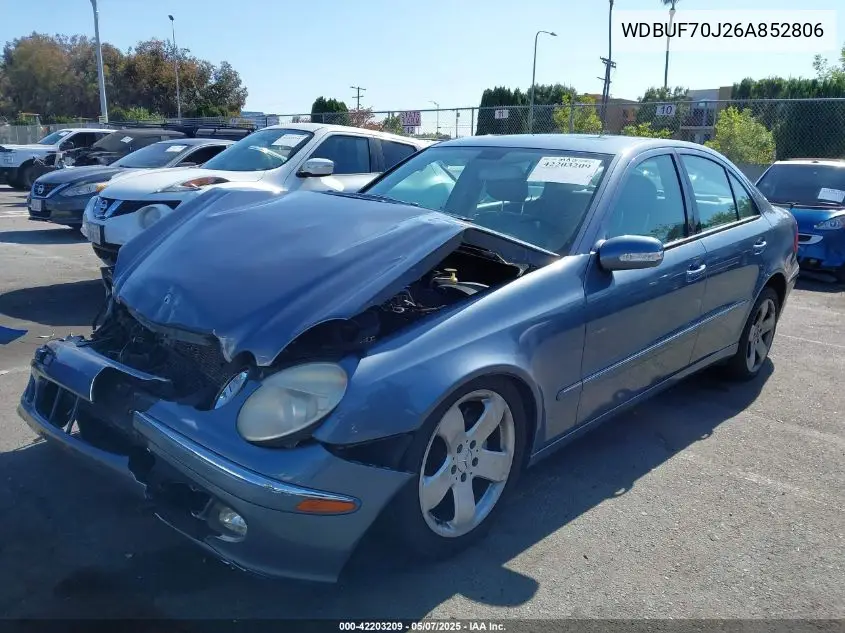 2006 Mercedes-Benz E 500 VIN: WDBUF70J26A852806 Lot: 42203209