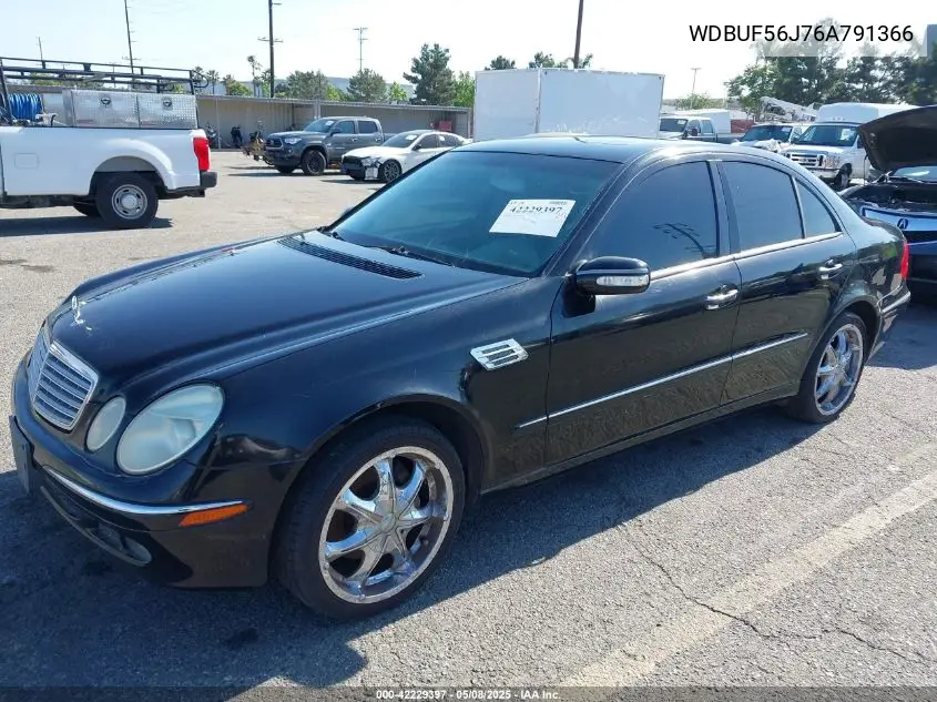 2006 Mercedes-Benz E 350 VIN: WDBUF56J76A791366 Lot: 42229397