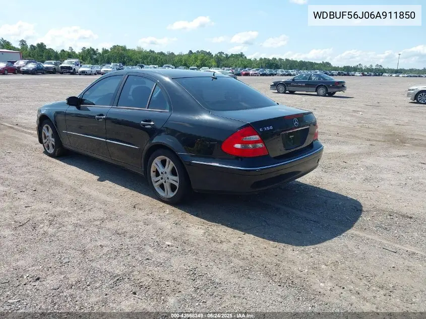 2006 Mercedes-Benz E 350 VIN: WDBUF56J06A911850 Lot: 42568349