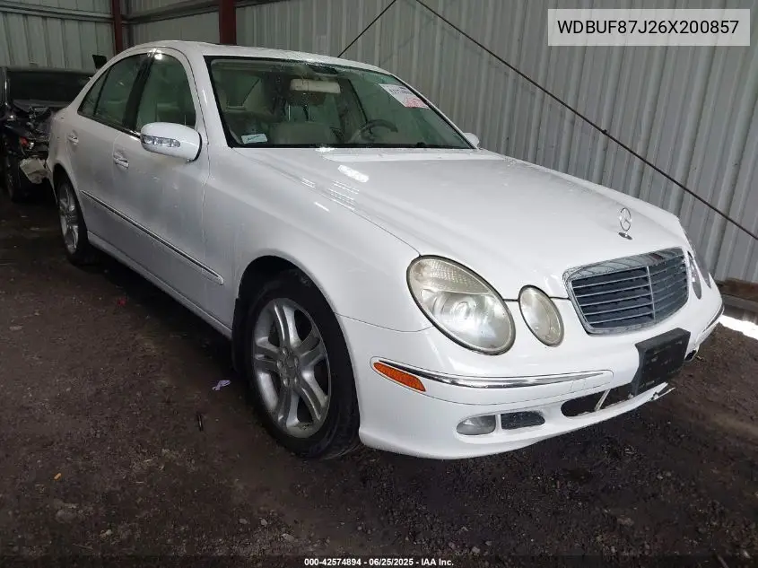 2006 Mercedes-Benz E 350 4Matic VIN: WDBUF87J26X200857 Lot: 42574894