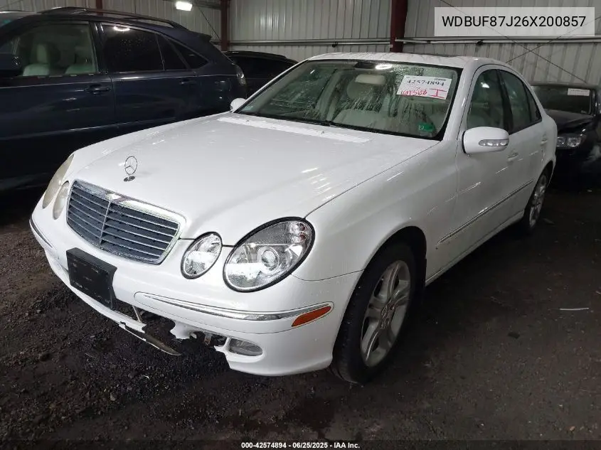 2006 Mercedes-Benz E 350 4Matic VIN: WDBUF87J26X200857 Lot: 42574894