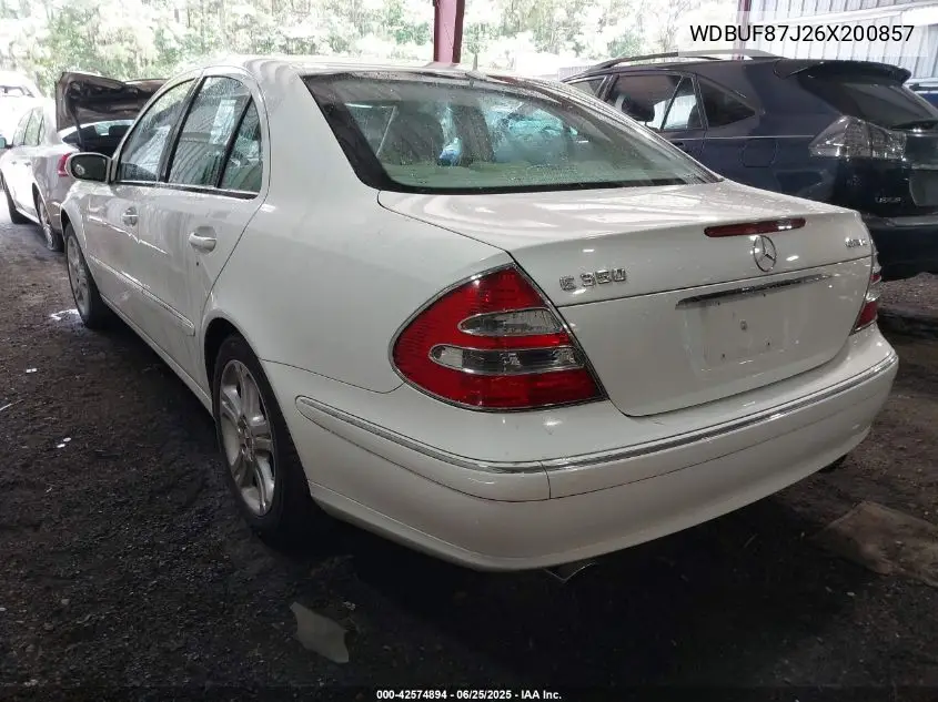 2006 Mercedes-Benz E 350 4Matic VIN: WDBUF87J26X200857 Lot: 42574894
