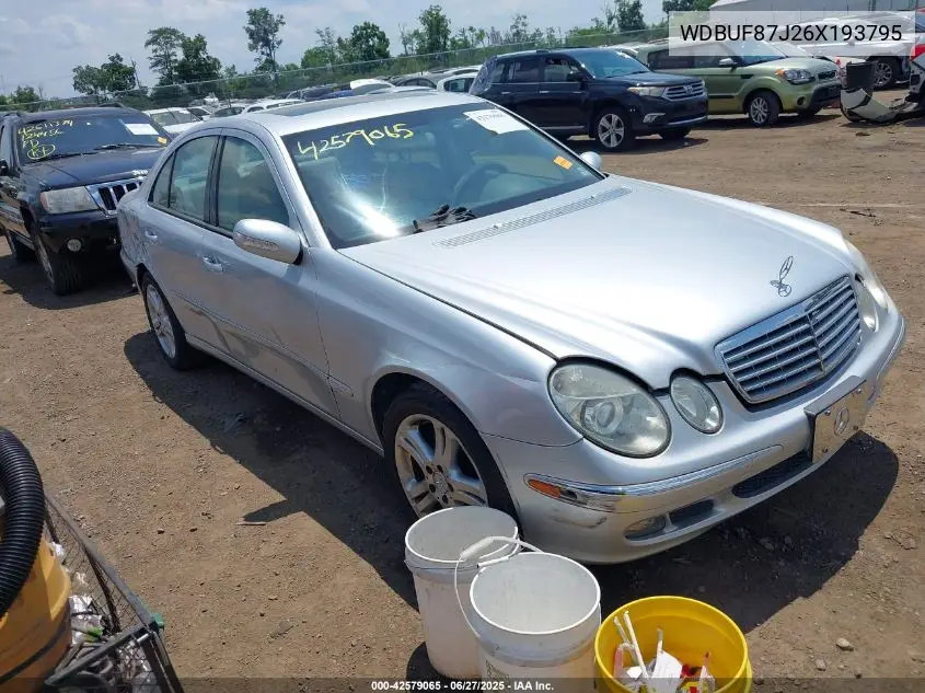 2006 Mercedes-Benz E 350 4Matic VIN: WDBUF87J26X193795 Lot: 42579065