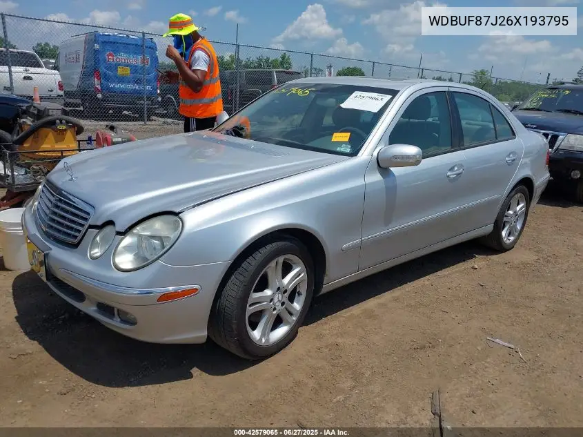 2006 Mercedes-Benz E 350 4Matic VIN: WDBUF87J26X193795 Lot: 42579065