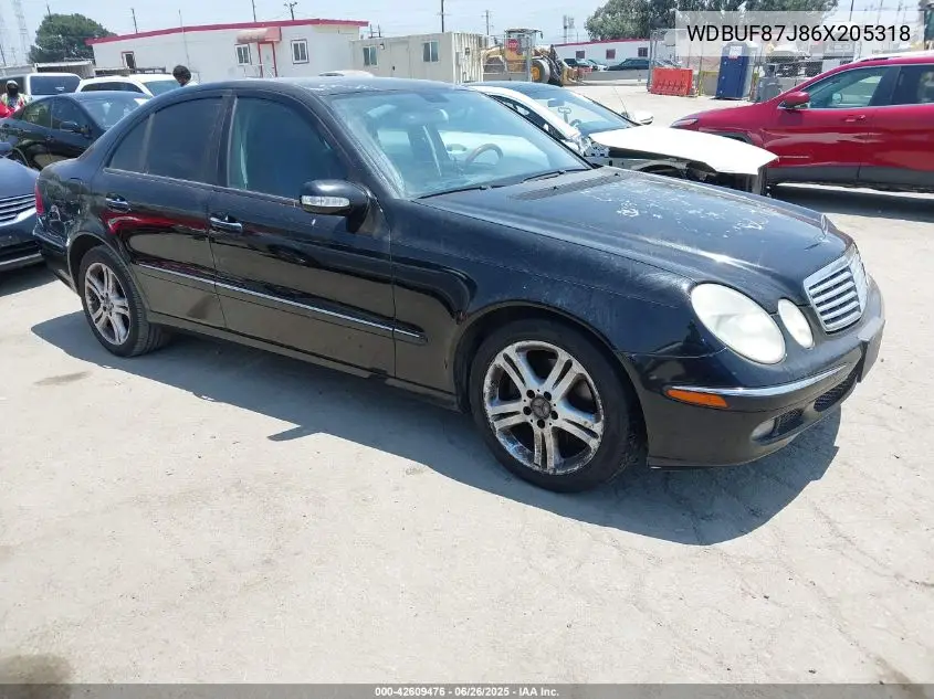 2006 Mercedes-Benz E 350 4Matic VIN: WDBUF87J86X205318 Lot: 42609476