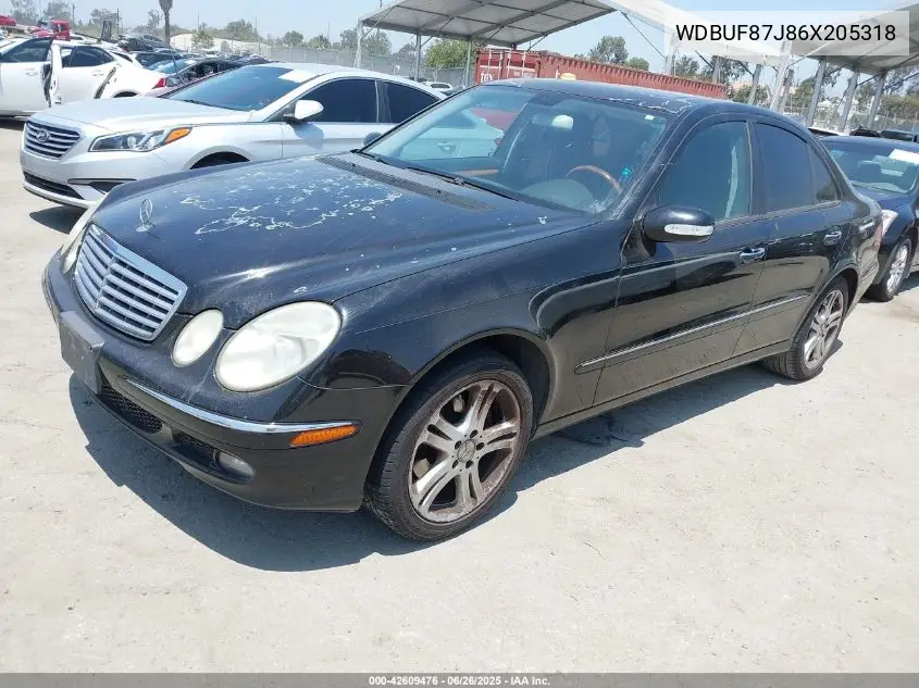 2006 Mercedes-Benz E 350 4Matic VIN: WDBUF87J86X205318 Lot: 42609476