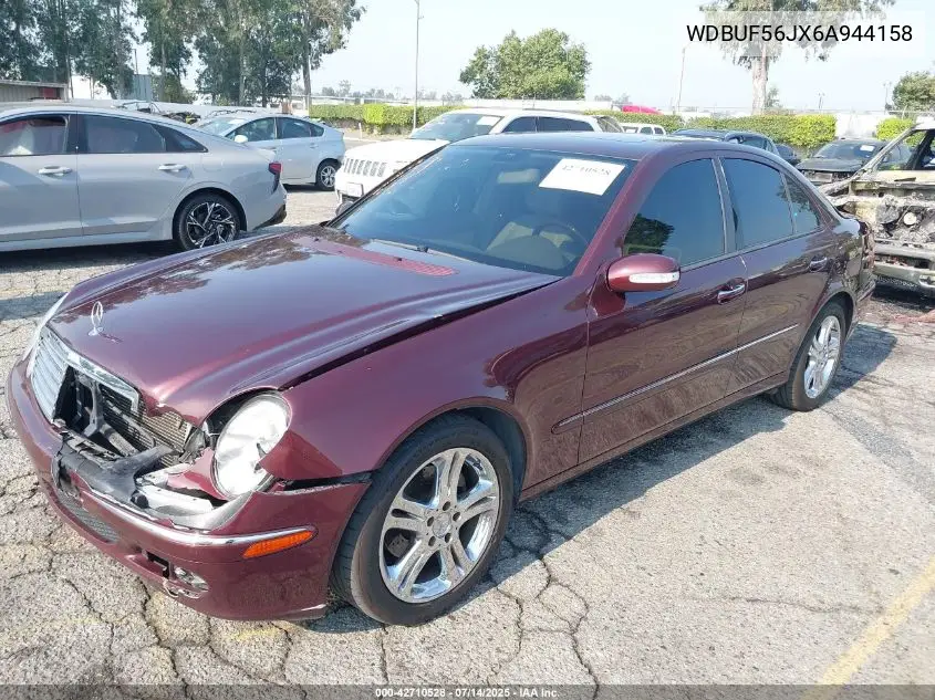 2006 Mercedes-Benz E 350 VIN: WDBUF56JX6A944158 Lot: 42710528