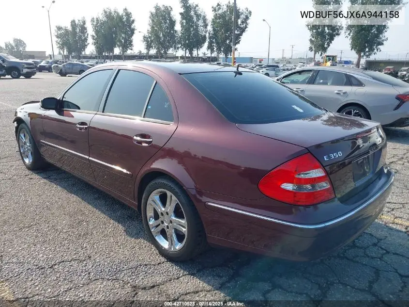 2006 Mercedes-Benz E 350 VIN: WDBUF56JX6A944158 Lot: 42710528