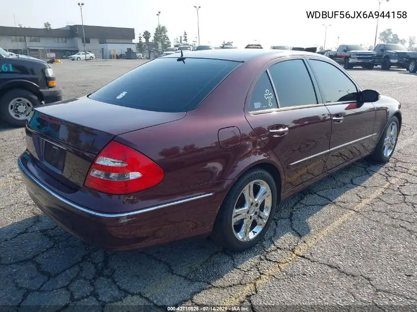 2006 Mercedes-Benz E 350 VIN: WDBUF56JX6A944158 Lot: 42710528