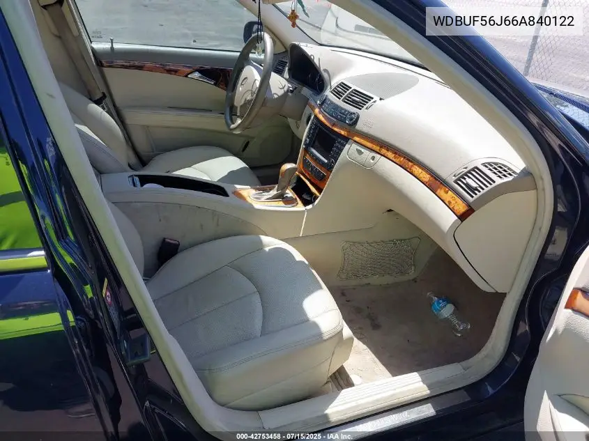 2006 Mercedes-Benz E 350 VIN: WDBUF56J66A840122 Lot: 42753458