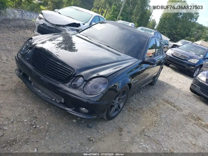 2006 Mercedes-Benz E 55 Amg VIN: WDBUF76J36A827503 Lot: 42788572