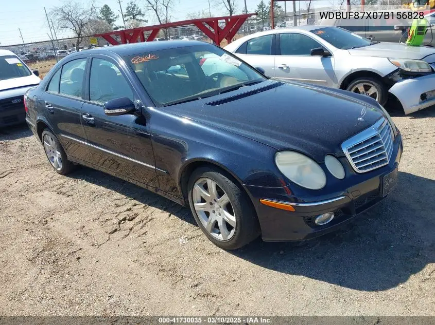 2007 Mercedes-Benz E 350 4Matic VIN: WDBUF87X07B156828 Lot: 41730035